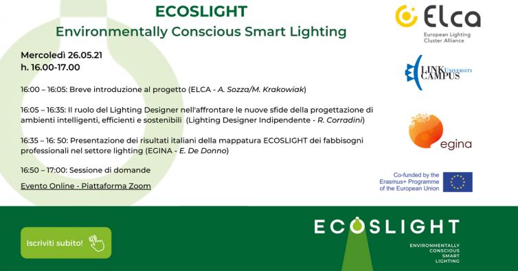 Ecoslight - LCU è partner del progetto - 26 maggio 2021