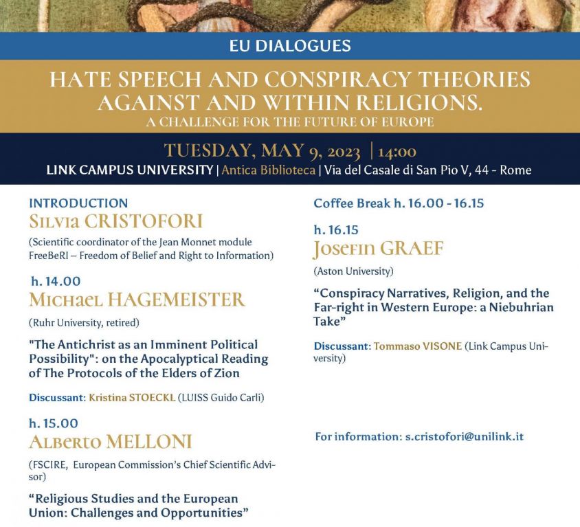 HATE SPEECH AND CONSPIRACY THEORIES AGAINST AND WITHIN RELIGIONS