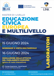 MASTER I LIVELLO - EDUCAZIONE CIVICA EUROPEA E MULTILIVELLO