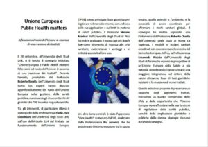 Unione Europe e Public Health Matters