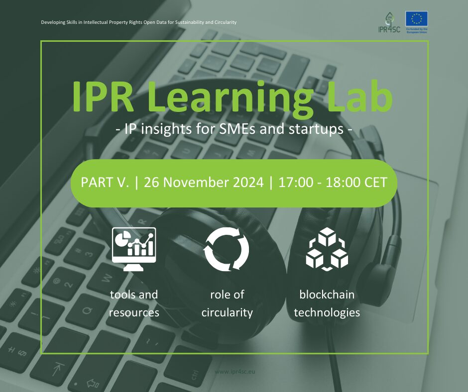 IPR4SC webinar - IP insights for SMEs and startups