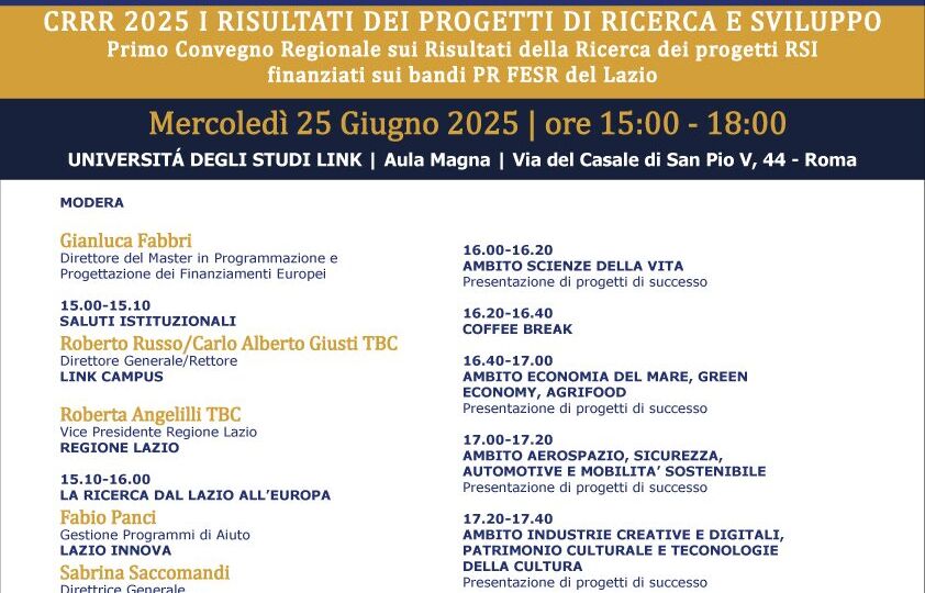 CRRR 2025 I RISULTATI DEI PROGETTI DI RICERCA E SVILUPPO